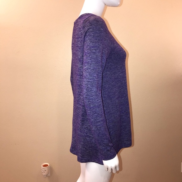 Jones New York Purple Knit Top Womens Size Small Long Sleeve - Picture 8 of 14